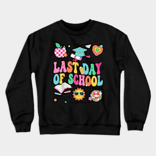 Happy Last Day Of School Teacher Boy Girl Grad Hello Summer Crewneck Sweatshirt